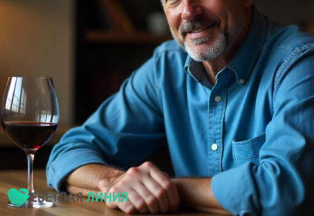 Мужчина с бокалом алкоголя